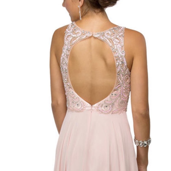 Pink/nude prom dress by Dancing Queen - Picture 2 of 8